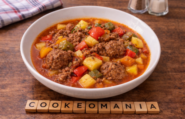 Mijoté rustique au bœuf haché, pommes de terre et poivrons au Cookeo