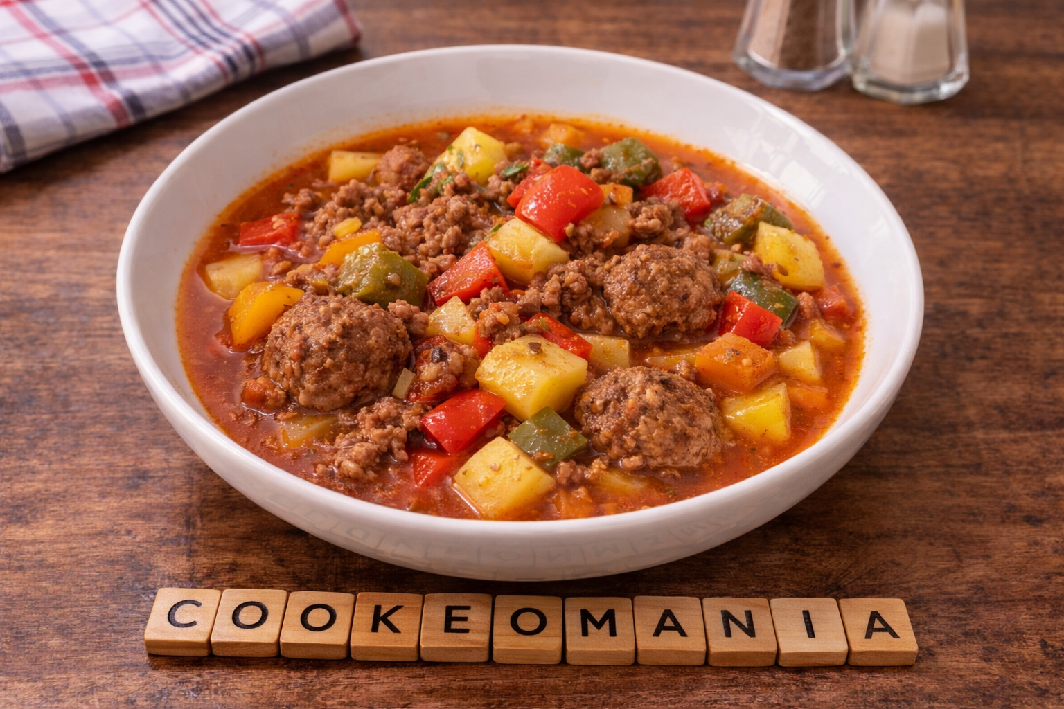 Mijoté rustique au bœuf haché, pommes de terre et poivrons au Cookeo