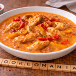 Émincé de poulet aux trois poivrons, sauce relevée au cookéo