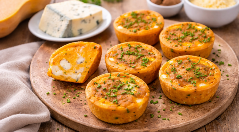 Muffins vapeur butternut et bleu au Cookeo