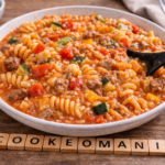 One pot de pâtes à la viande hachée et aux légumes au multicuiseur Moulinex
