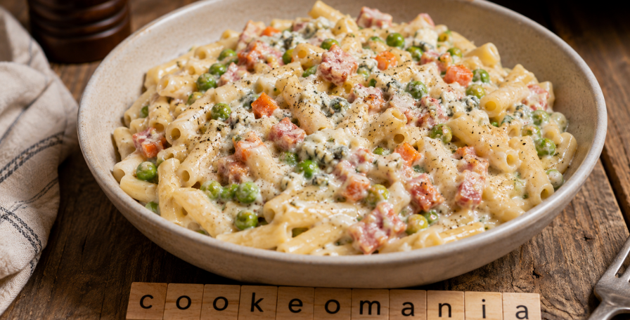 One pot pasta bacon et bleu d’Auvergne au Cookeo, le plat crémeux qui a du caractère