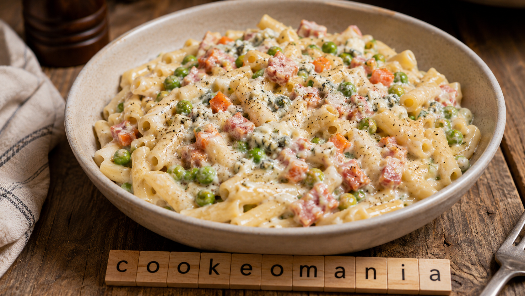 One pot pasta bacon et bleu d’Auvergne au Cookeo, le plat crémeux qui a du caractère