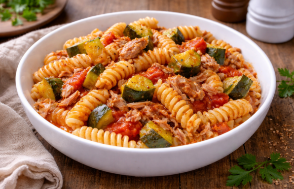 One pot pasta Cookeo thon–courgette à la tomate
