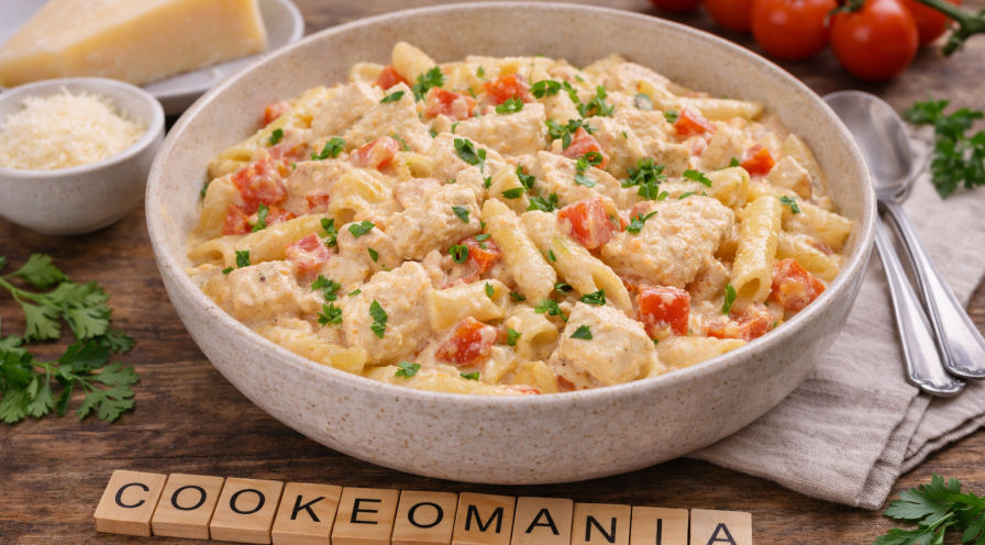 One pot pasta crémeux au poulet et tomate au Cookeo