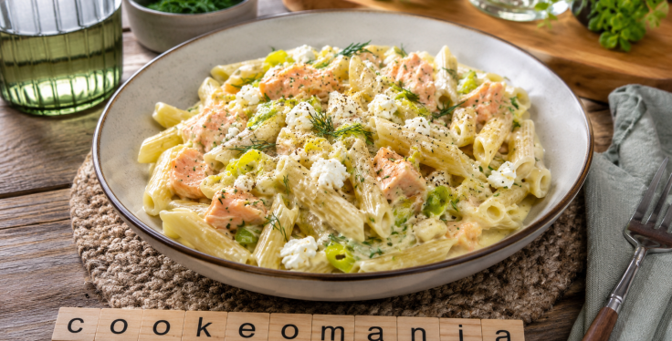 One pot pasta saumon, feta et poireaux au Cookeo, le plat crémeux prêt en quelques minutes