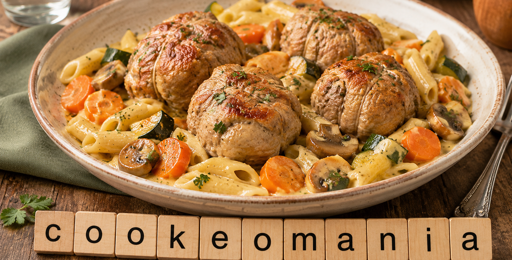 Paupiettes de veau aux légumes et pâtes au Cookeo, le plat complet crémeux et familial