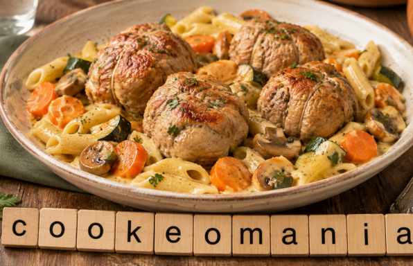 Paupiettes de veau aux légumes et pâtes au Cookeo, le plat complet crémeux et familial
