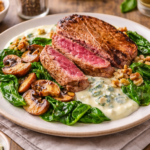 Pavés de bœuf grillés et sauce crémeuse au bleu au multicuiseur Moulinex