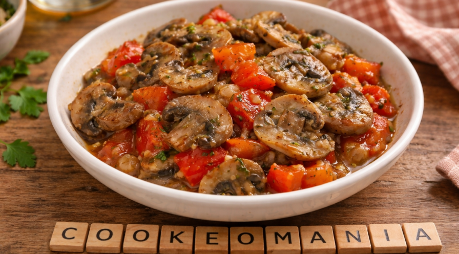 Poêlée de champignons et poivrons persillés au Cookeo