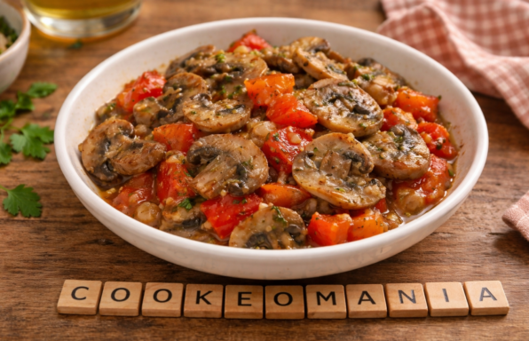 Poêlée de champignons et poivrons persillés au Cookeo
