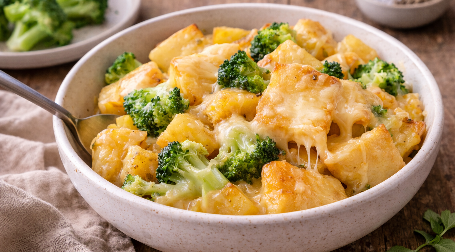 Poêlée fondante de pommes de terre, brocoli et céleri au cantal au Cookeo