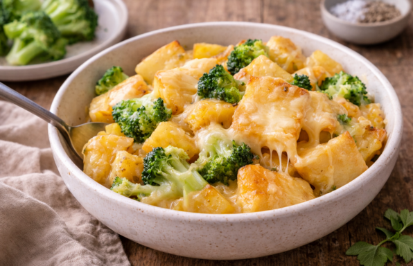 Poêlée fondante de pommes de terre, brocoli et céleri au cantal au Cookeo