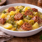 Poireaux fondants, pommes de terre et chorizo à l'autocuiseur cookéo