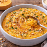 Polenta crémeuse à la courge, épices douces et noisettes au multicuiseur Moulinex