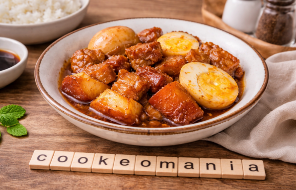 Porc fondant caramélisé et œufs au Cookeo