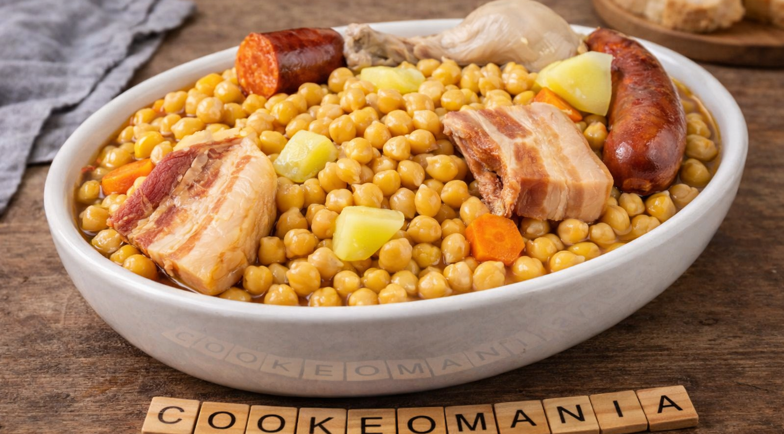 Cocido madrilène aux pois chiches au Cookeo