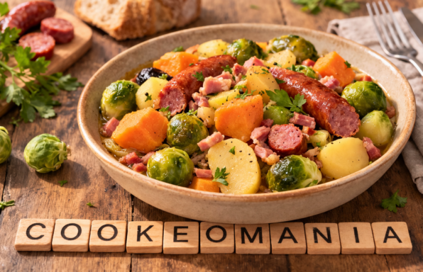 Potée rustique aux choux de Bruxelles et merguez au Cookeo
