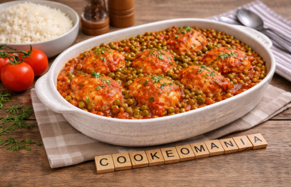 Poulet à la tomate et petits pois au Cookeo