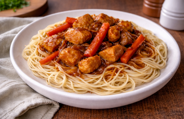 Poulet laqué express au Cookeo, soja et caramel