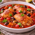 Poulet mijoté façon cacciatore express au multicuiseur cookéo