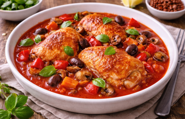 Poulet mijoté façon cacciatore express (Cookeo)
