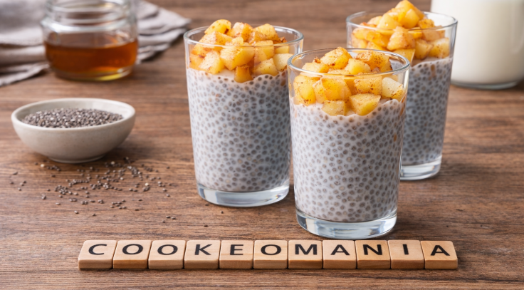 Pudding de chia aux pommes fondantes au Cookeo