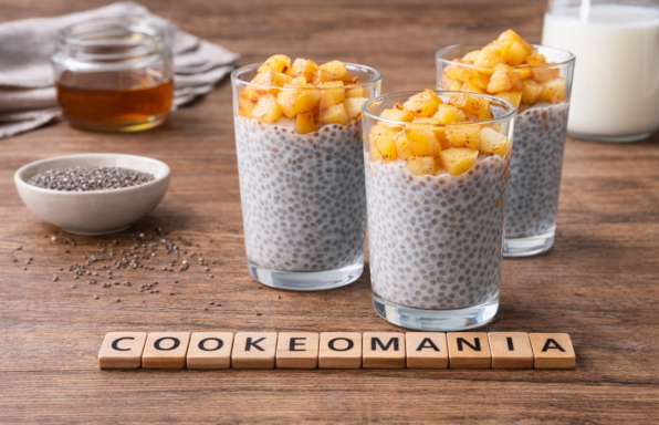 Pudding de chia aux pommes fondantes au Cookeo