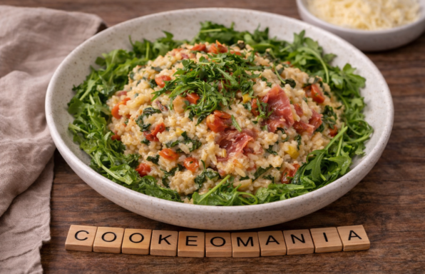 Risotto crémeux roquette et jambon cru au Cookeo