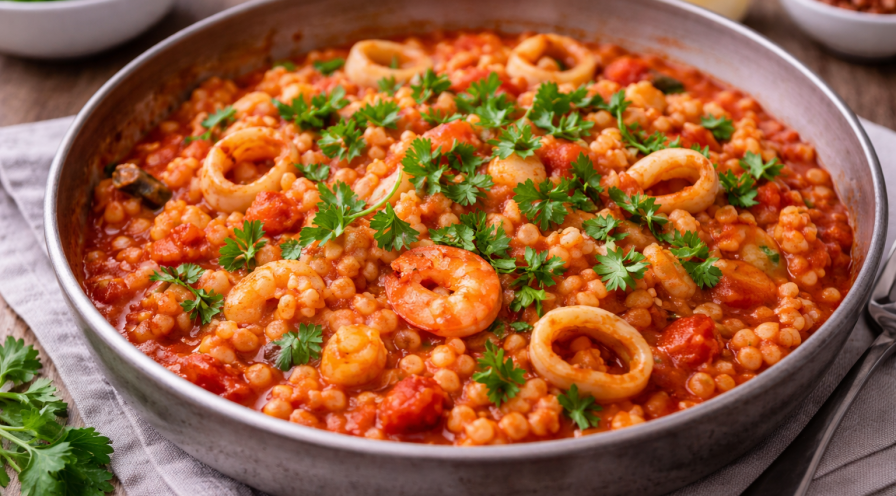 Risotto de petites pâtes aux fruits de mer (Cookeo)