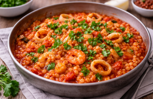Risotto de petites pâtes aux fruits de mer (Cookeo)