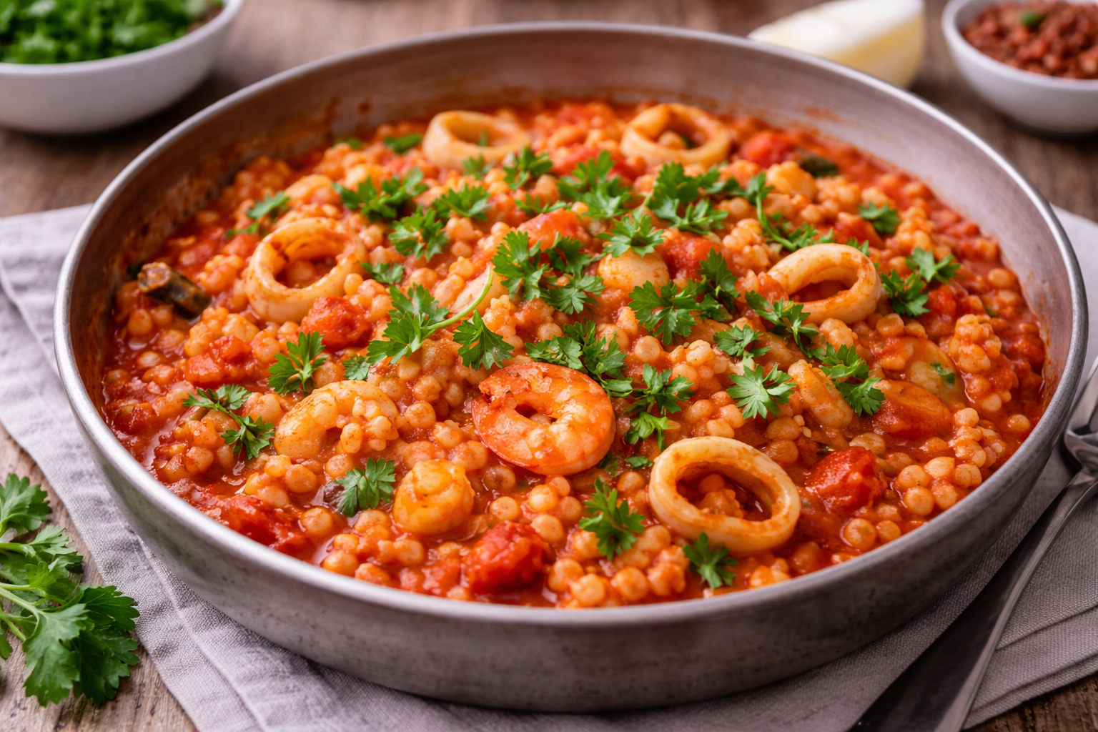 Risotto de petites pâtes aux fruits de mer (Cookeo)
