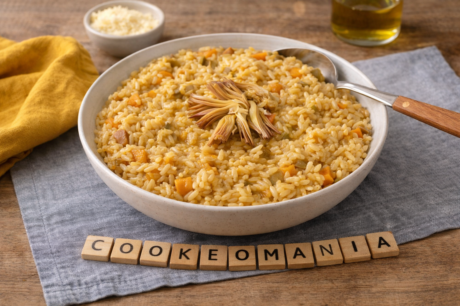 Risotto fondant aux artichauts et potiron au Cookeo