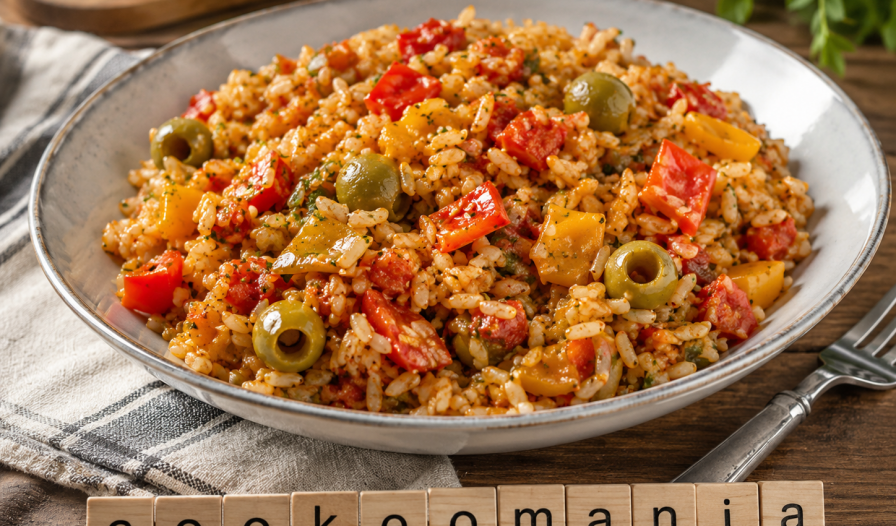Riz complet aux poivrons et olives au Cookeo, le plat végétarien simple et parfumé