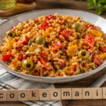 Riz complet aux poivrons et olives au Cookeo, le plat végétarien simple et parfumé au multicuiseur cookéo