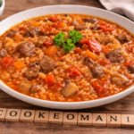 Riz mijoté au bœuf, tomates et poivrons au cookéo
