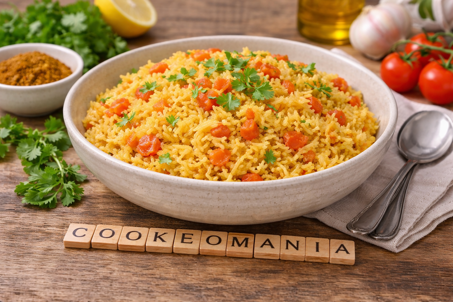 Riz parfumé aux tomates et épices au Cookeo