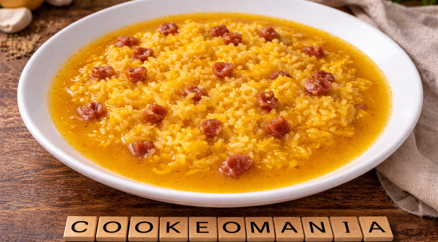 Riz rond façon bouillon au jambon serrano au Cookeo