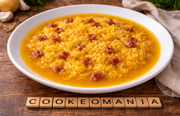 Riz rond façon bouillon au jambon serrano au Cookeo