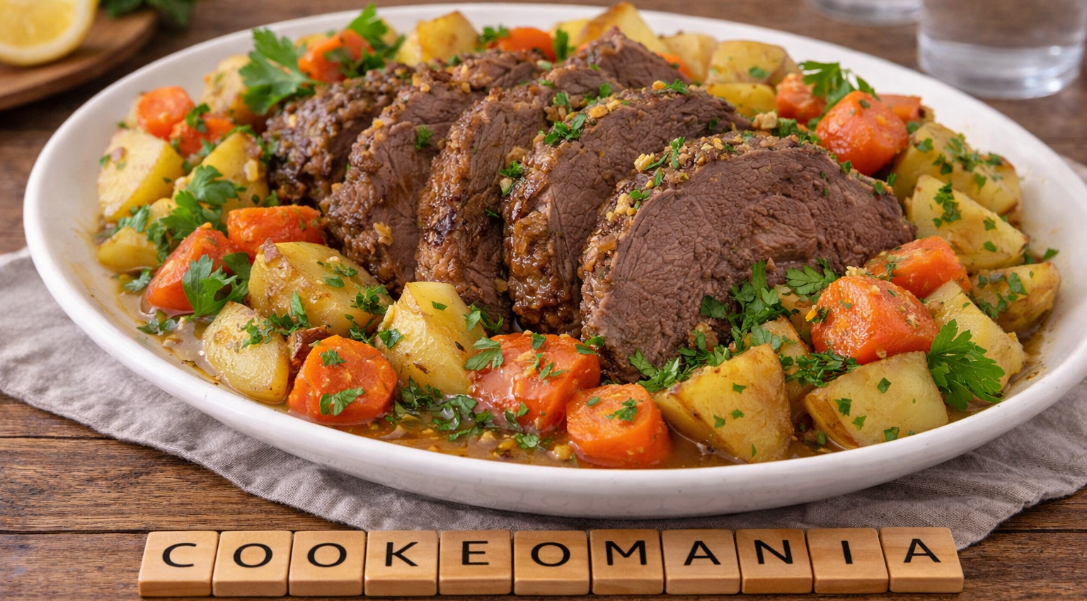 Rôti de bœuf fondant aux légumes au Cookeo