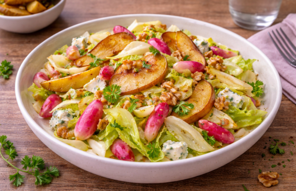 Salade croquante d’endives aux poires poêlées et bleu (Cookeo)