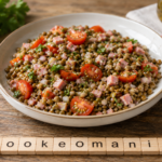 Salade de lentilles au jambon et tomates cerises au Cookeo, la recette froide simple et complète au robot multi-cuiseur cookéo