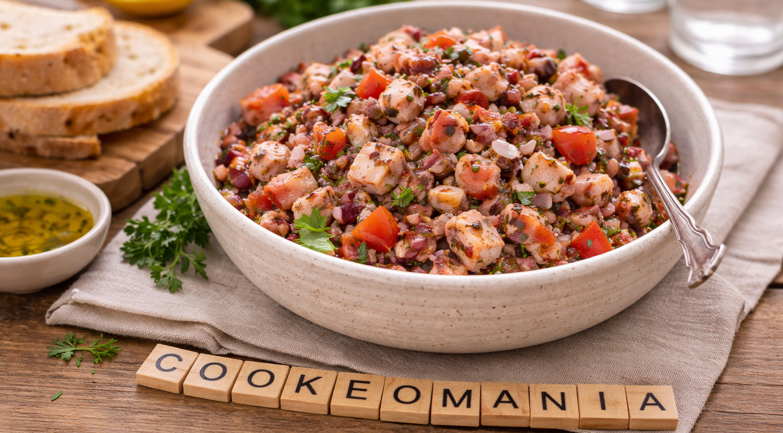 Salade de poulpe façon vinaigrette au Cookeo
