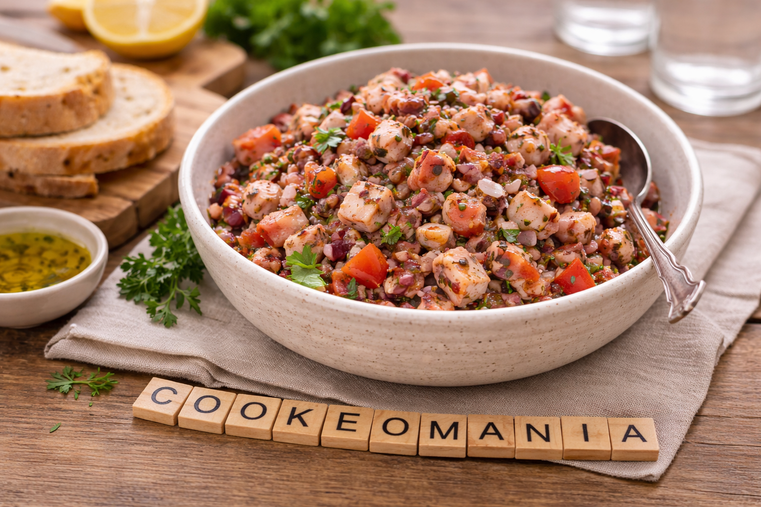 Salade de poulpe façon vinaigrette au Cookeo