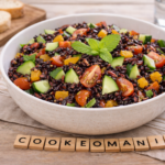 Salade de riz sauvage, concombre et abricots au robot multi-cuiseur cookéo