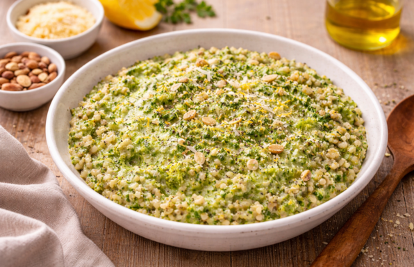 Sarrasin fondant au Cookeo, crème de brocoli au citron