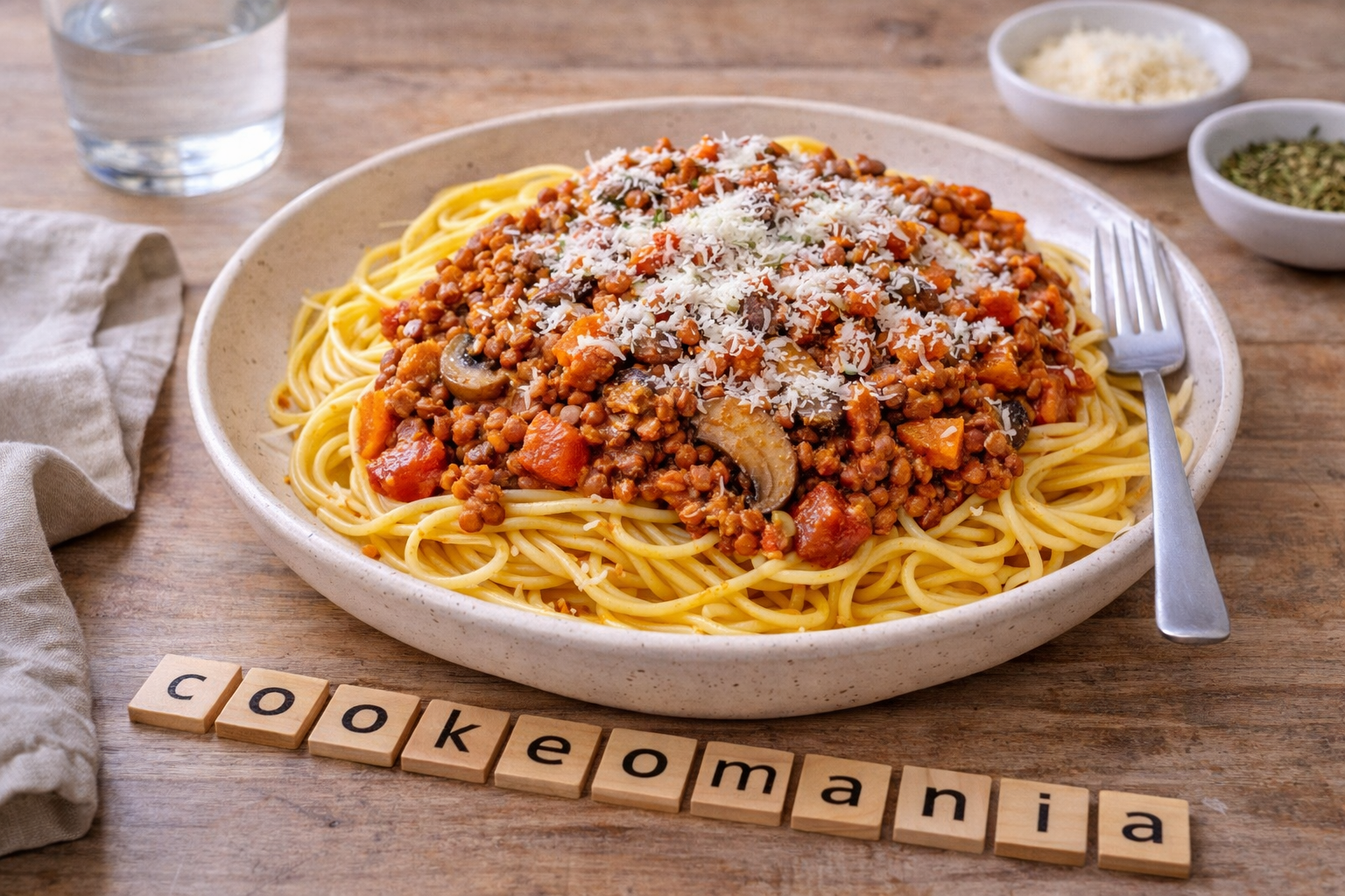 Sauce lentilles façon bolognaise au Cookeo