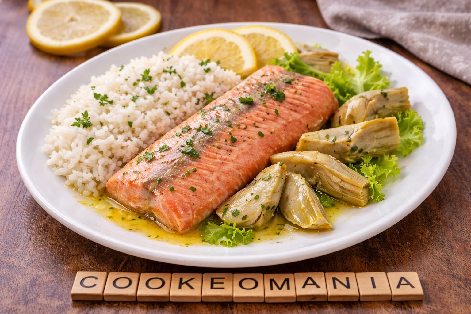 Saumon vapeur au citron et persil au Cookeo