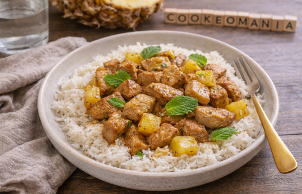 Sauté de dinde à l’ananas et riz basmati au Cookeo