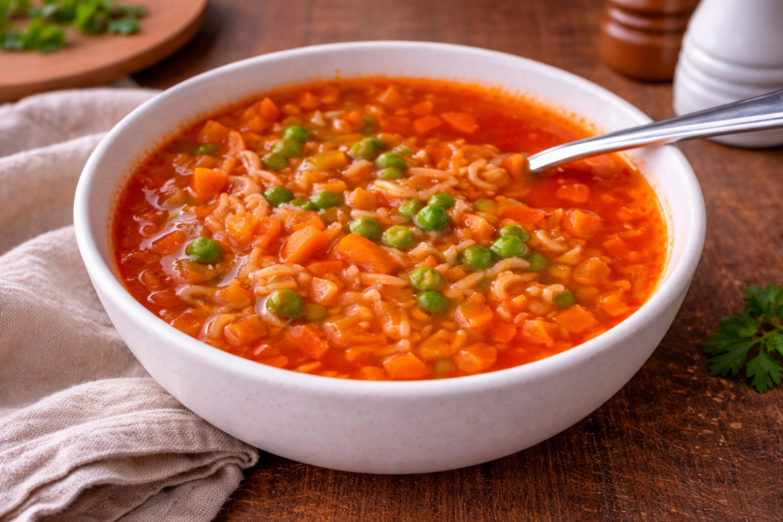 Soupe alphabet express au Cookeo, carottes et petits pois